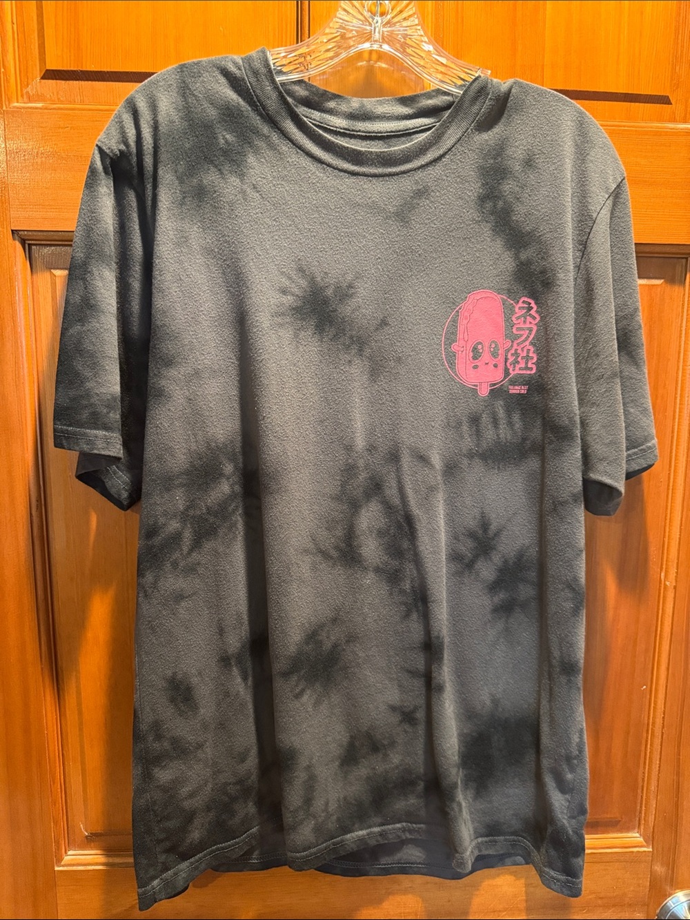 NEFF Black/Grey Tie-Dye Graphic Short-Sleeve Tee - Pink Accent Ice Pop Japanese